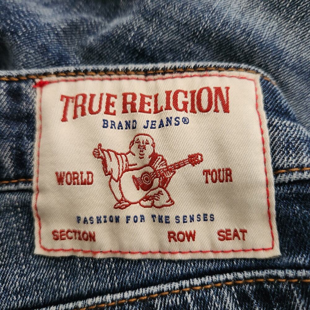 True Religion Women's Billie Mid Rise Straight Leg Jeans Medium Wash Size 30 - Picture 8 of 10